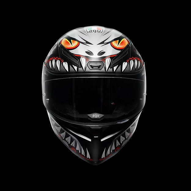 AGV K1 S LYZARD MATT BLACK/GREY/RED DOT(E2206)