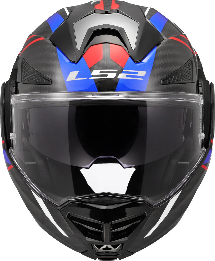 LS2 FF901 ADVANT X CARBON MODULAR HELMET - FUTURE II WHITE BLUE RED