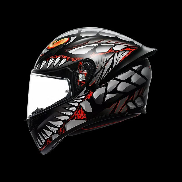 AGV K1 S LYZARD MATT BLACK/GREY/RED DOT(E2206)