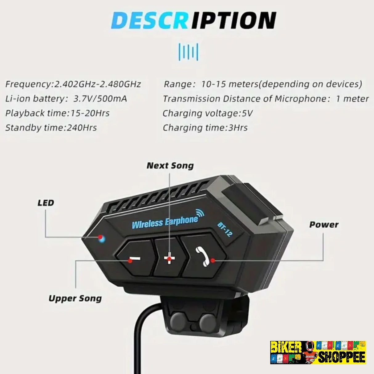 BT12 WIRELESS EARPHONE