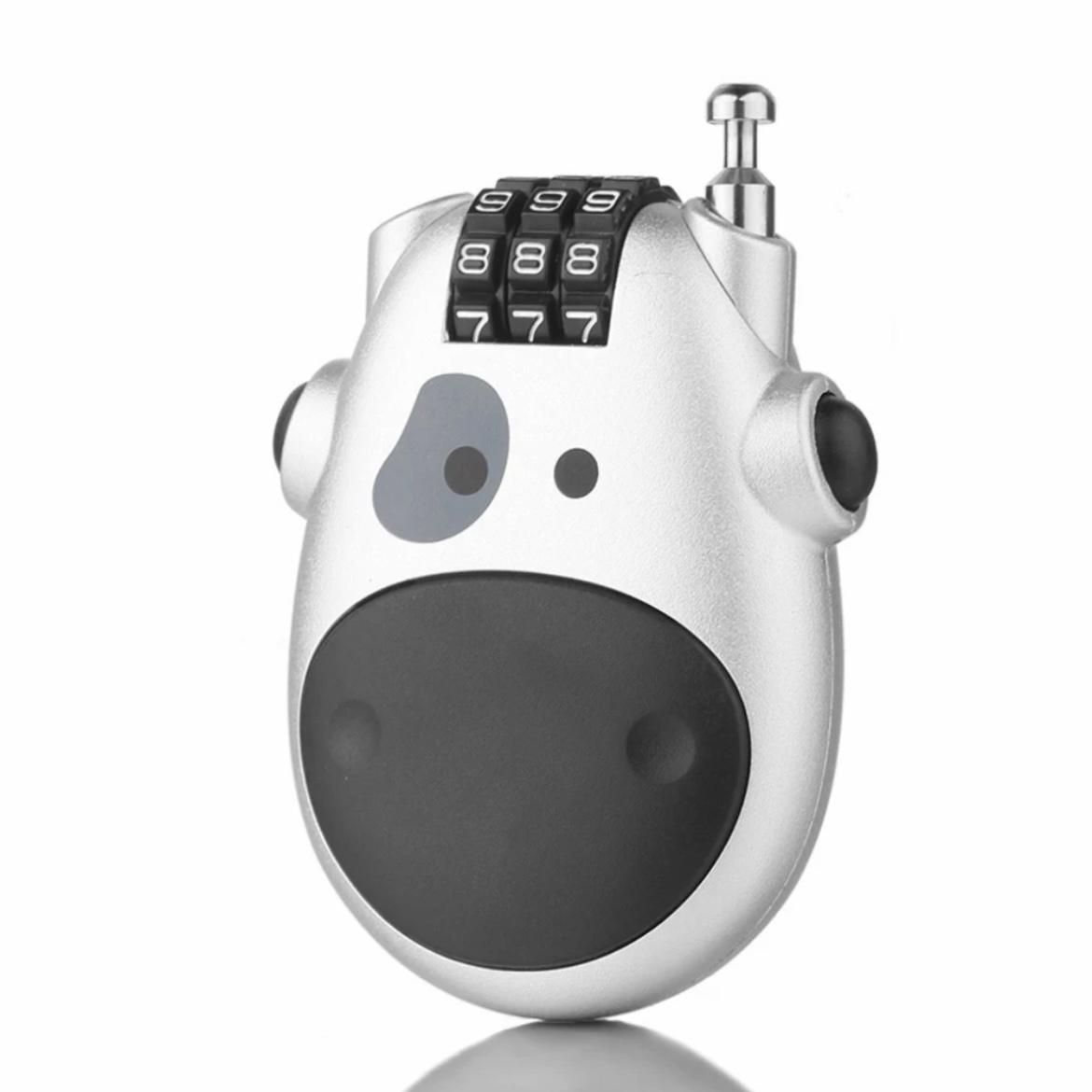 RETRACTABLE CABLE NUMBER LOCK