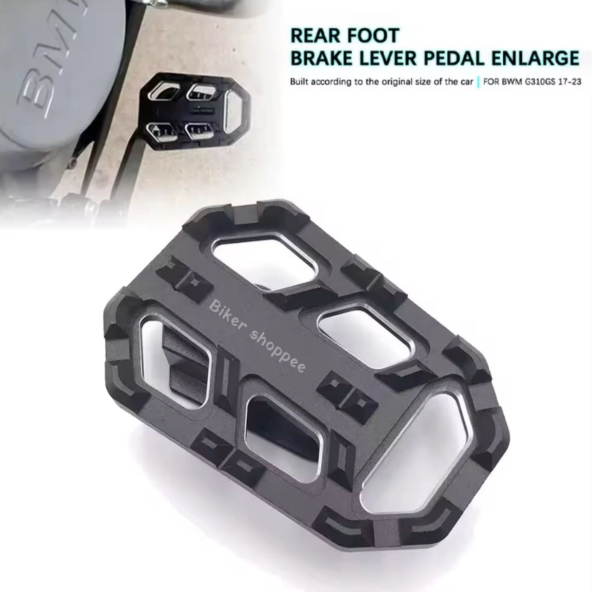 BMW G310GS ANTISLIP FOOTREST (BLACK)