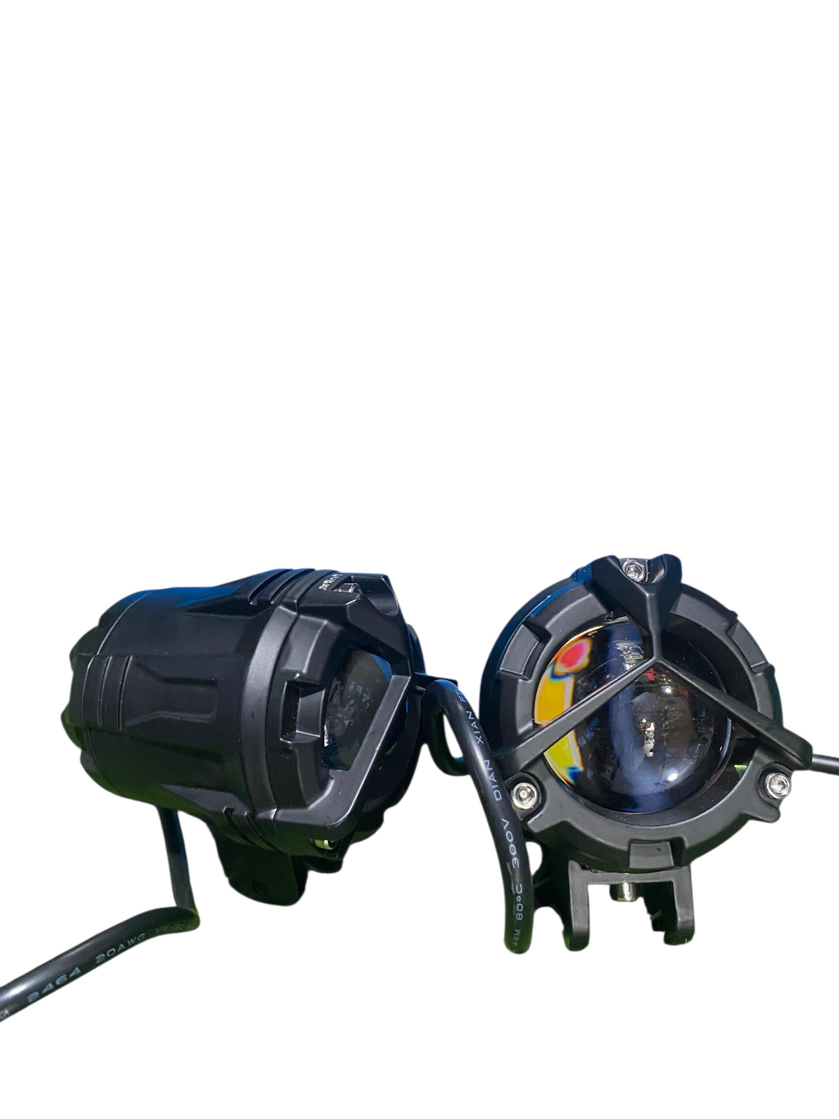 HJG Mercedes Y Lens Foglight Ultra Wide Dual Intensity LED Driving Fog Lights White/Yellow (2*45W = 90W Total) Universal For All Cars & Bikes