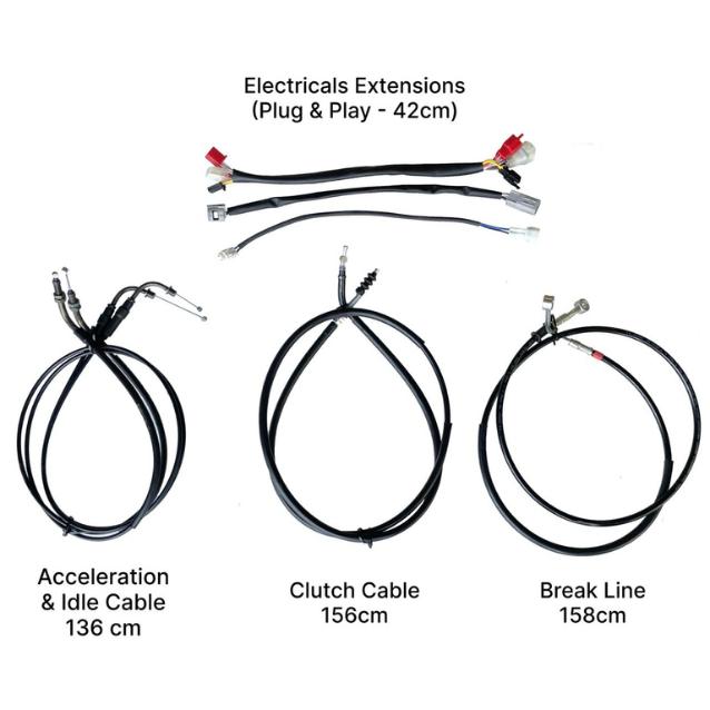 Ape handle bar for supermeteor 650 with extension cables