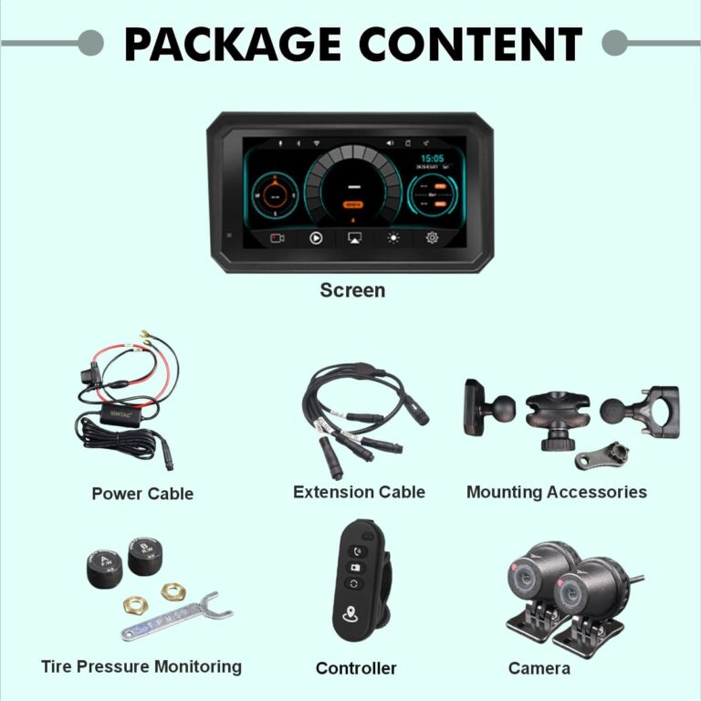 Simtac motorcycle GPS CarPlay & Android Auto system – M6DT