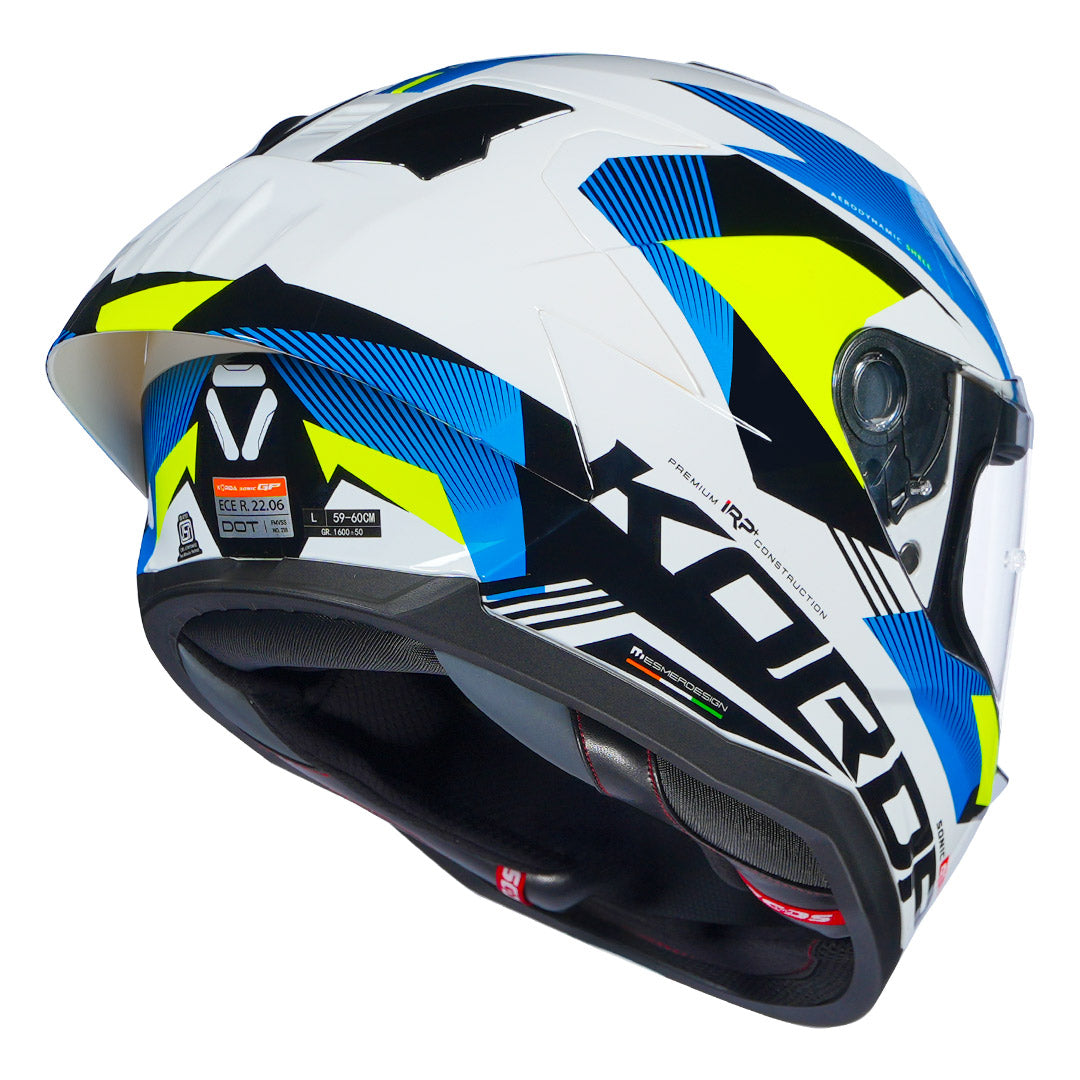 KORDA SONIC GP BRAVE WHITE BLUE FL YELLOW