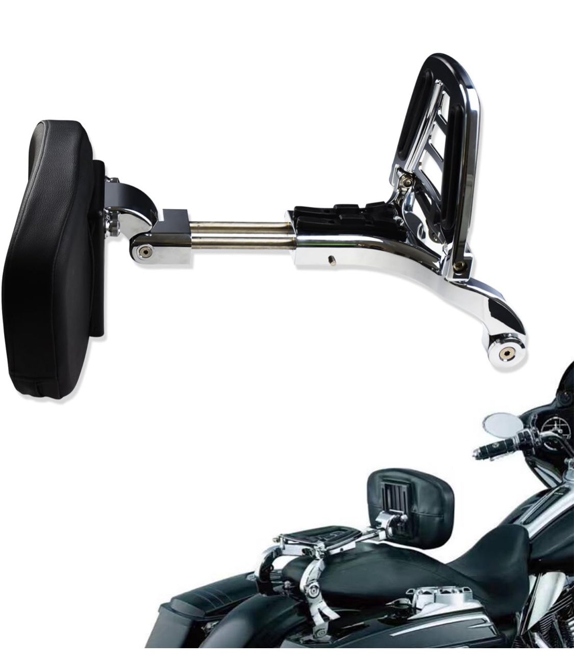 Adjustable backrest for cruisers