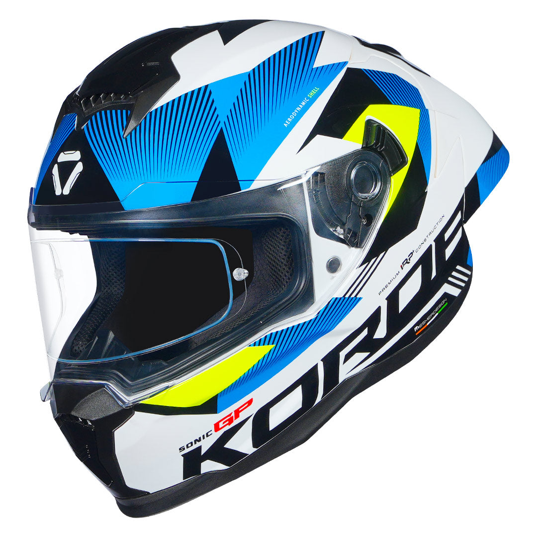 KORDA SONIC GP BRAVE WHITE BLUE FL YELLOW