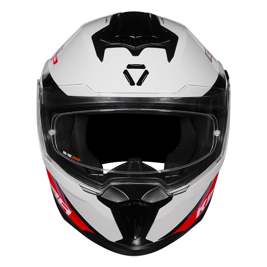 KORDA SONIC GP RAPIDE WHITE RED HELMET