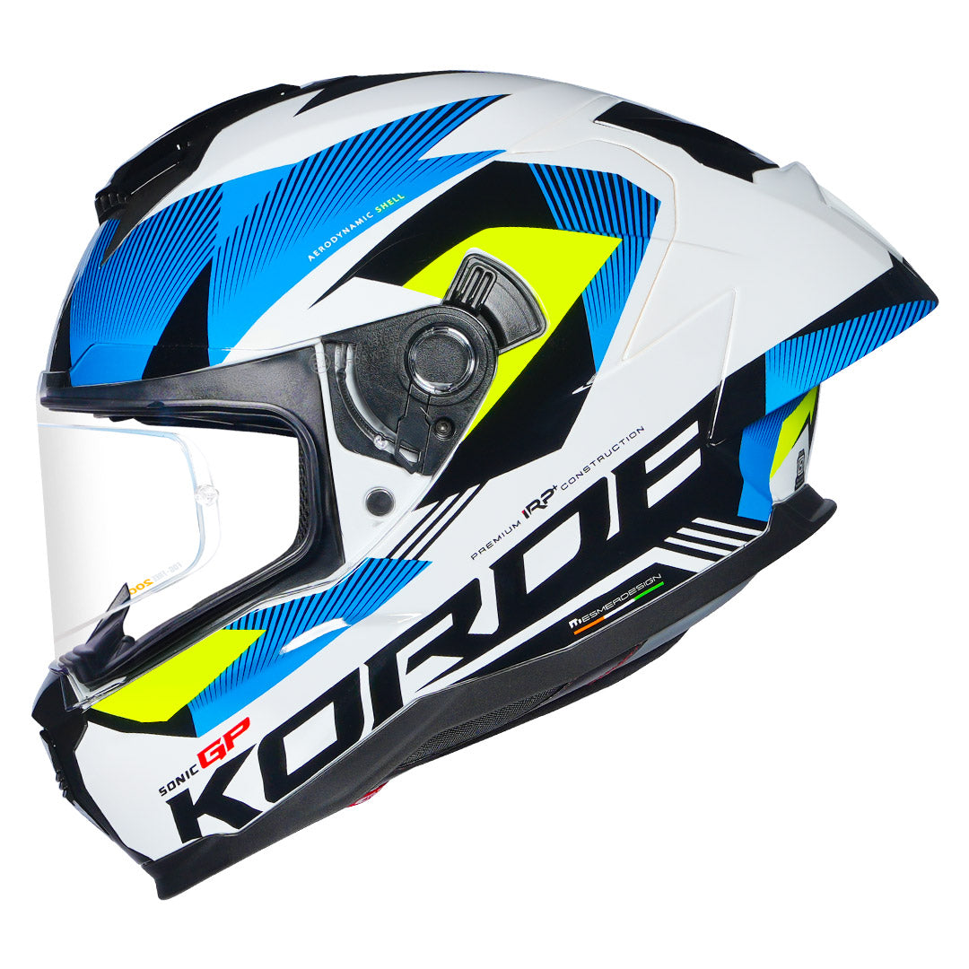 KORDA SONIC GP BRAVE WHITE BLUE FL YELLOW
