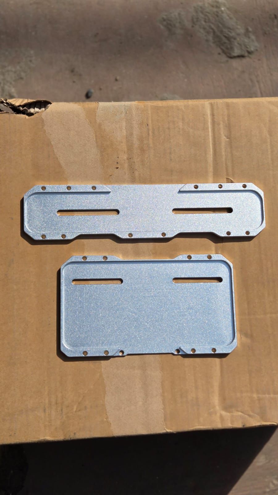 Aluminium number plate covers