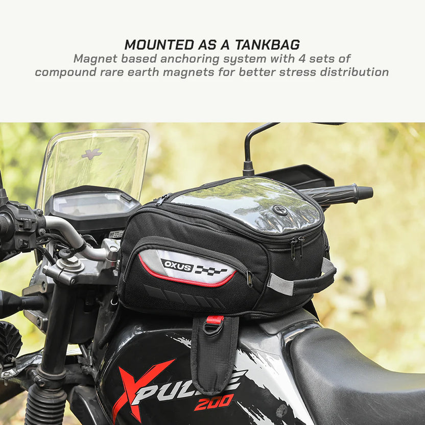 OXUS MAGNETIC MOTORCYCLE TANK BAG (MAGNET BASED)