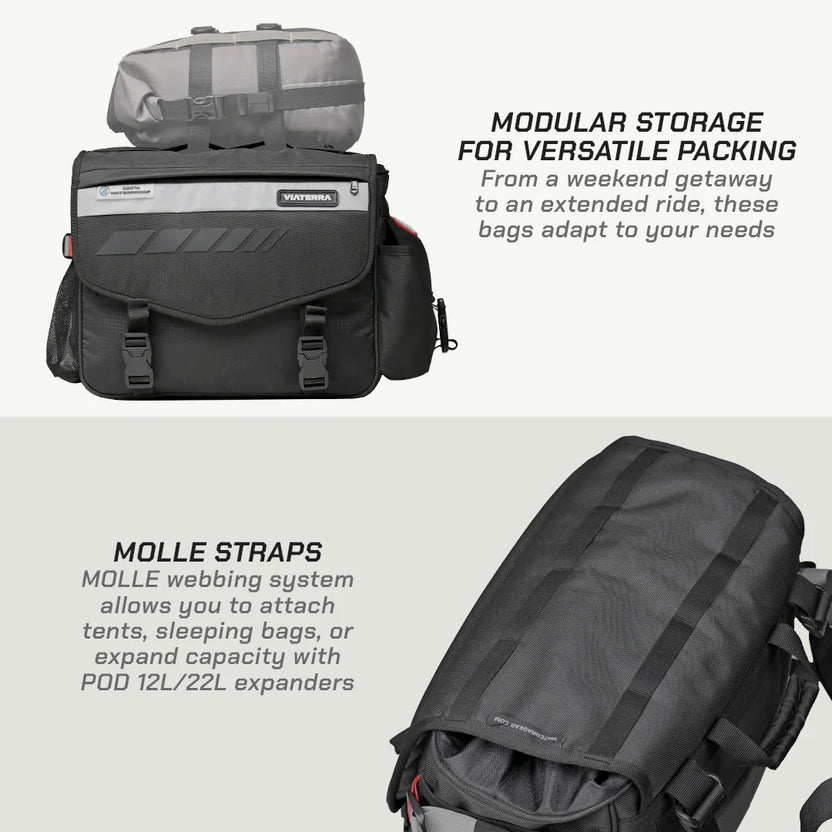 LEH Mini 100% Waterproof Motorcycle Saddlebags