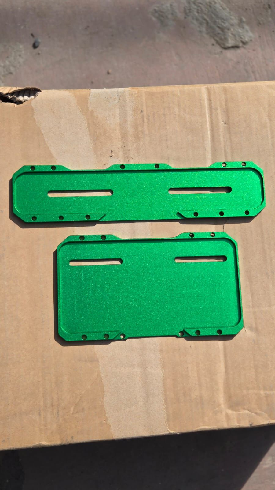Aluminium number plate covers