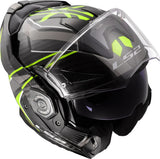 LS2 FF901 ADVANT X CARBON MODULAR HELMET - FUTURE II BLACK FLUO