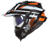 LS2 MX701 CARBON EXPLORER EDGE BLACK FLUO ORANGE