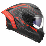 LS2 FF807 DRAGON SUBIC MATT RED BLACK CARBON
