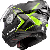 LS2 FF901 ADVANT X CARBON MODULAR HELMET - FUTURE II BLACK FLUO