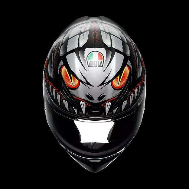 AGV K1 S LYZARD MATT BLACK/GREY/RED DOT(E2206)