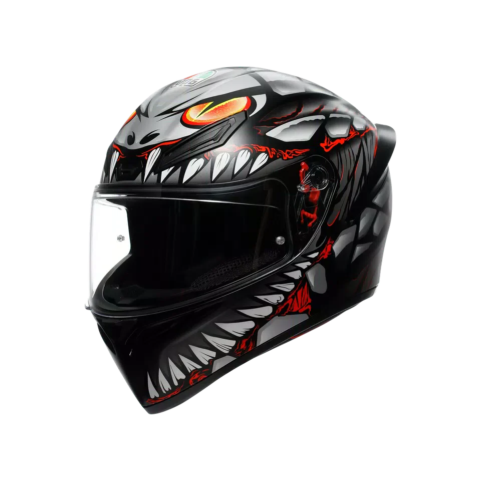 AGV K1 S LYZARD MATT BLACK/GREY/RED DOT(E2206)