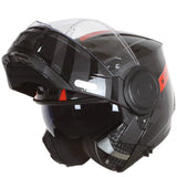 LS2 FF902 SCOPE II HAMR GLOSS BLACK TITANIUM RED