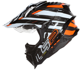 LS2 MX701 CARBON EXPLORER EDGE BLACK FLUO ORANGE