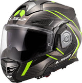 LS2 FF901 ADVANT X CARBON MODULAR HELMET - FUTURE II BLACK FLUO