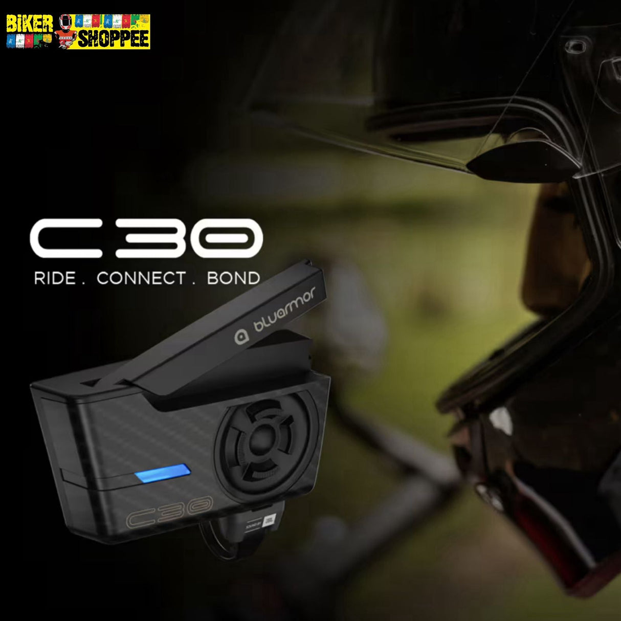 BLUARMOR C30 MESH INTERCOM FOR BIKERS