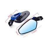 GT CNC CARBON DIAMOND REAR VIEW MIRROR FOR MOTORCYCLE