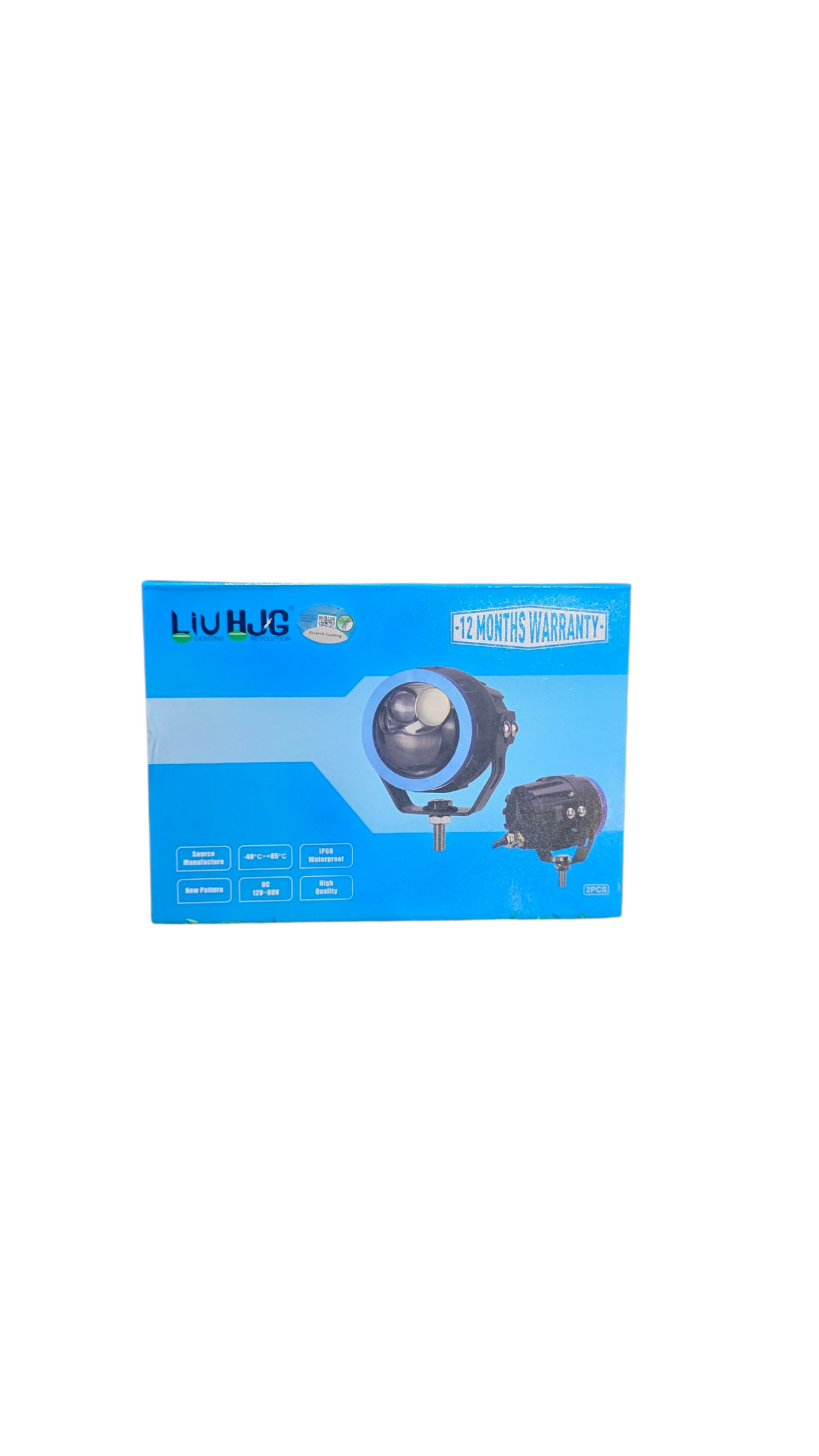 HJG Terminator 2 Projector Foglight 100W with Laser Spot and Wide Spread Red DRL/White/Yellow/Warm White Light 100W Foglight Ultra Wide Dual Intensity LED Driving Fog Lights 3000K/4300K/6500K Universal For All Cars & Bikes LIU HJG Terminator 2 Bi Foglight