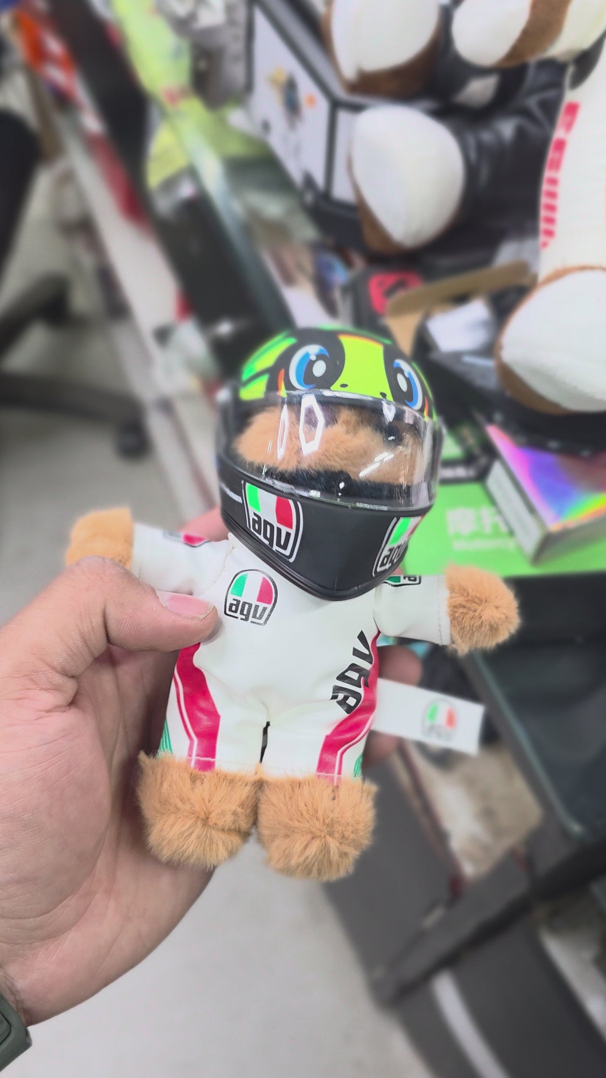 Miniature rider with agv jacket