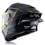 AXOR BRUTALE KRYPTIC DUAL SPOILER HELMET BLACK YELLO