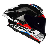 KORDA SONIC GP FURIOSA WHITE RED HELMET