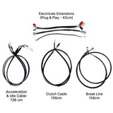 Ape handle bar for supermeteor 650 with extension cables