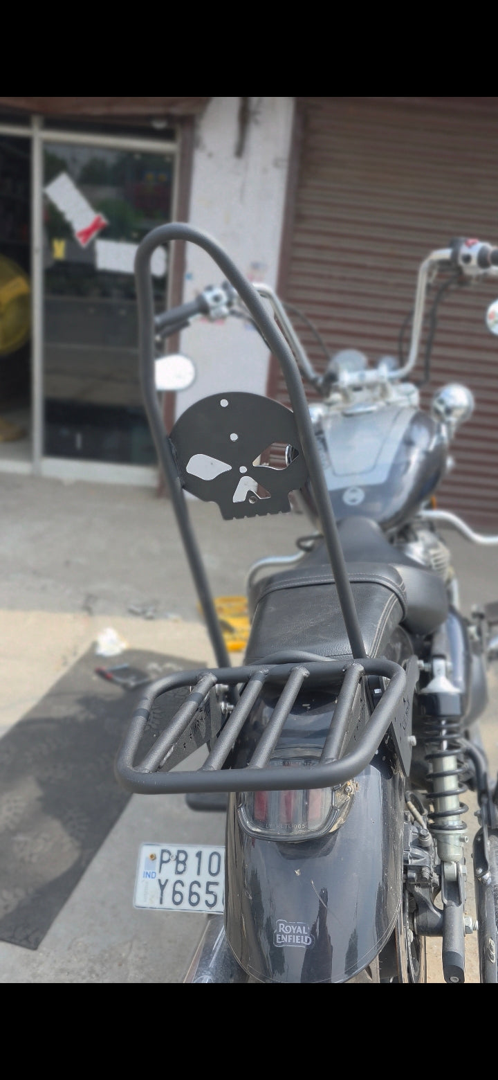 Skull sissy bar for supermeteor 650
