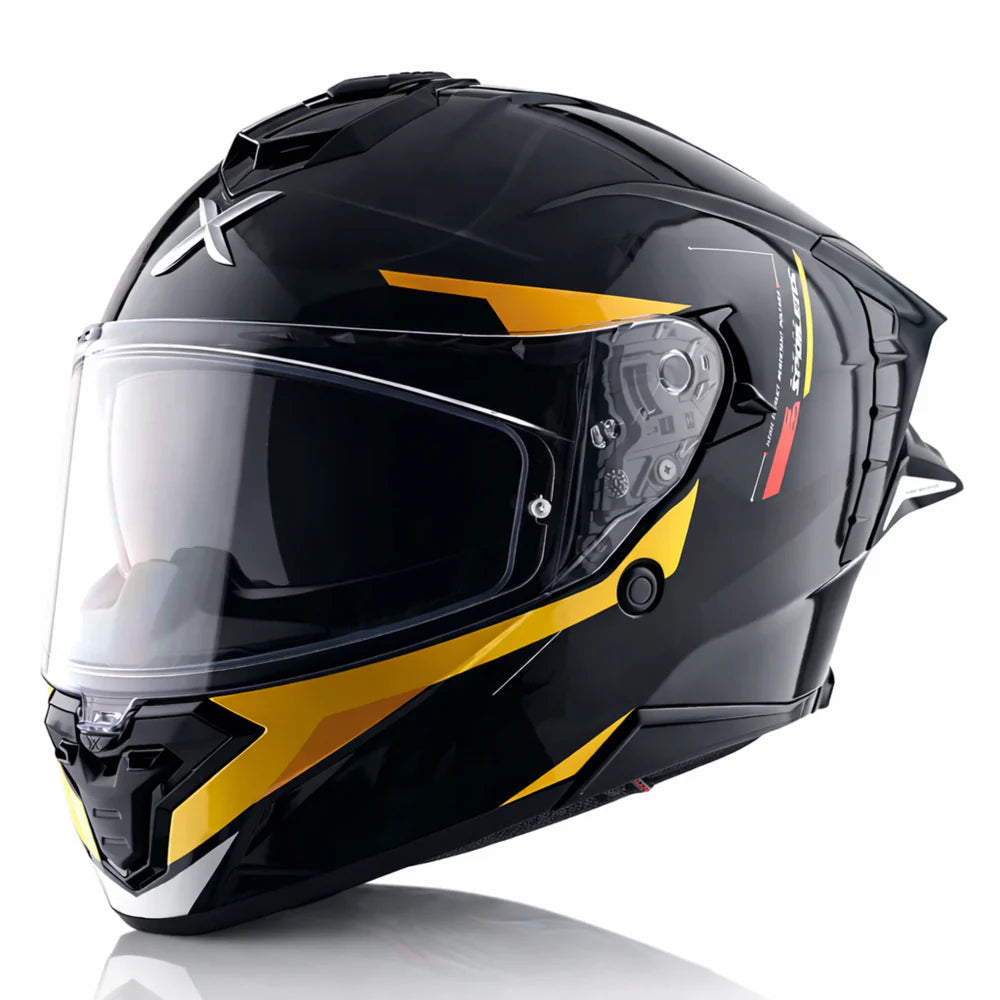 AXOR BRUTALE KRYPTIC DUAL SPOILER HELMET BLACK YELLO