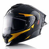 AXOR BRUTALE KRYPTIC DUAL SPOILER HELMET BLACK YELLO