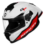 KORDA SONIC GP RAPIDE WHITE RED HELMET