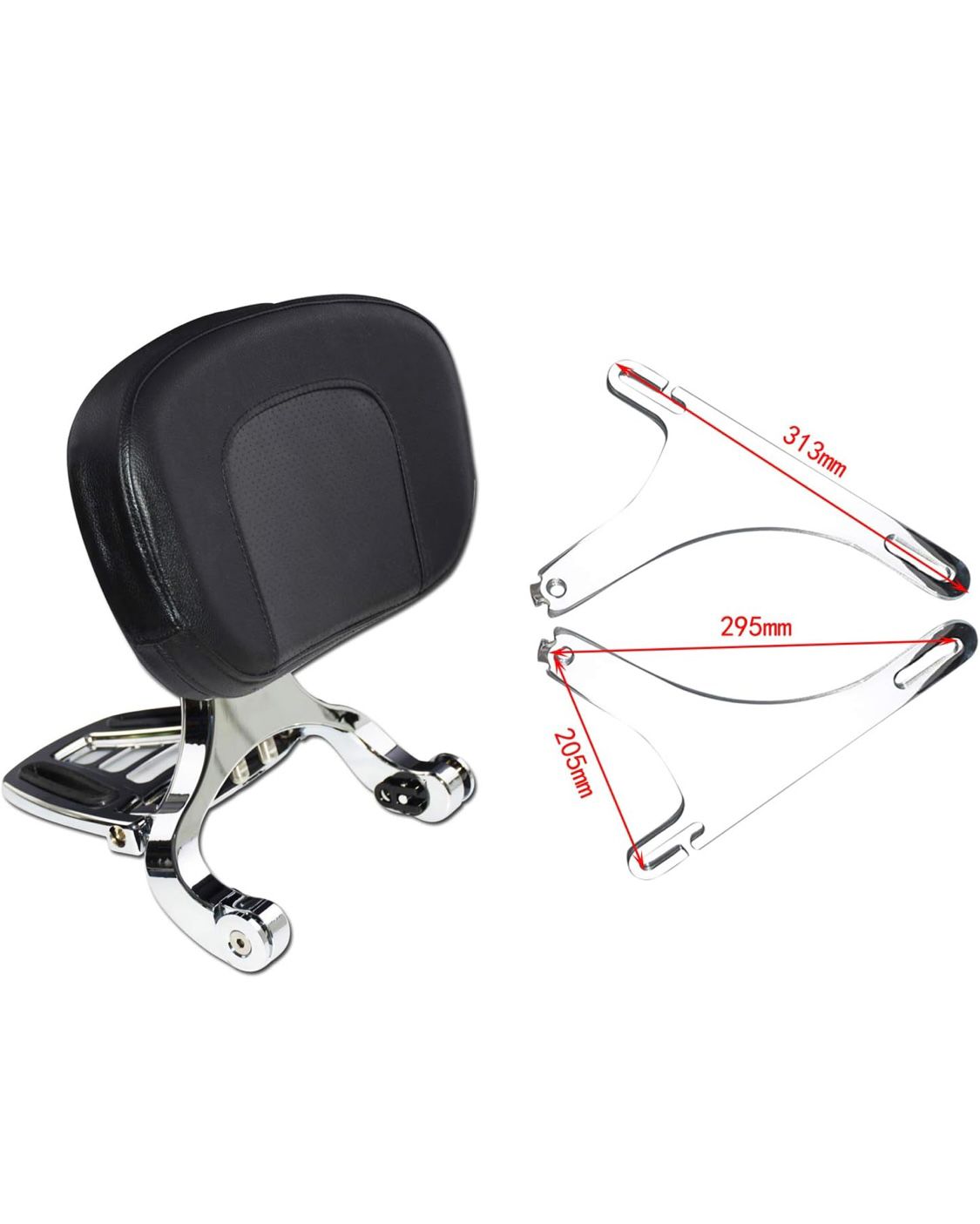 Adjustable backrest for cruisers