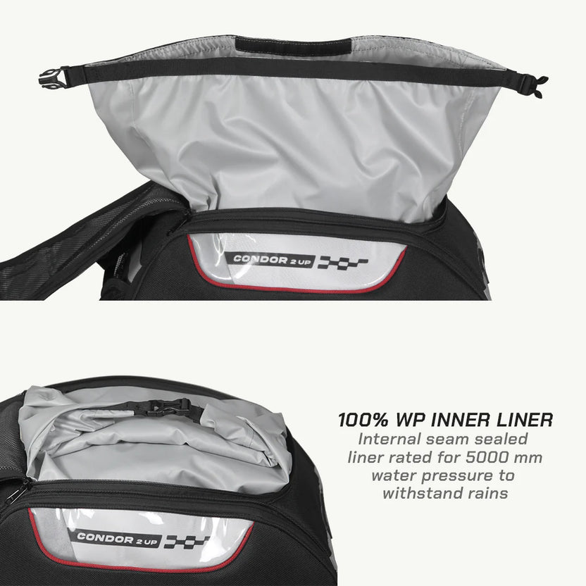 Condor 2UP 64L Waterproof Motorcycle Saddlebags