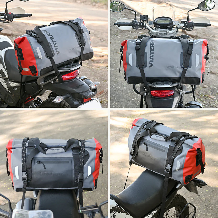 ViaTerra DryBag 40L - 100% Waterproof Motorcycle Tailbag (Universal)