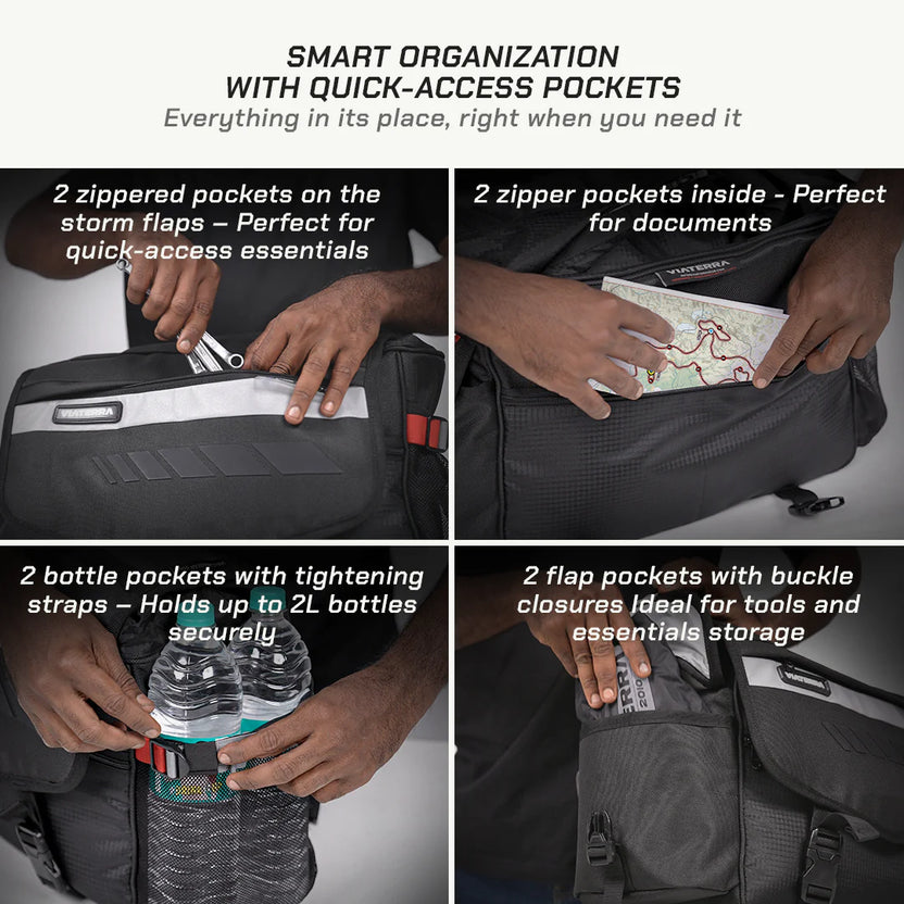 LEH Mini 100% Waterproof Motorcycle Saddlebags