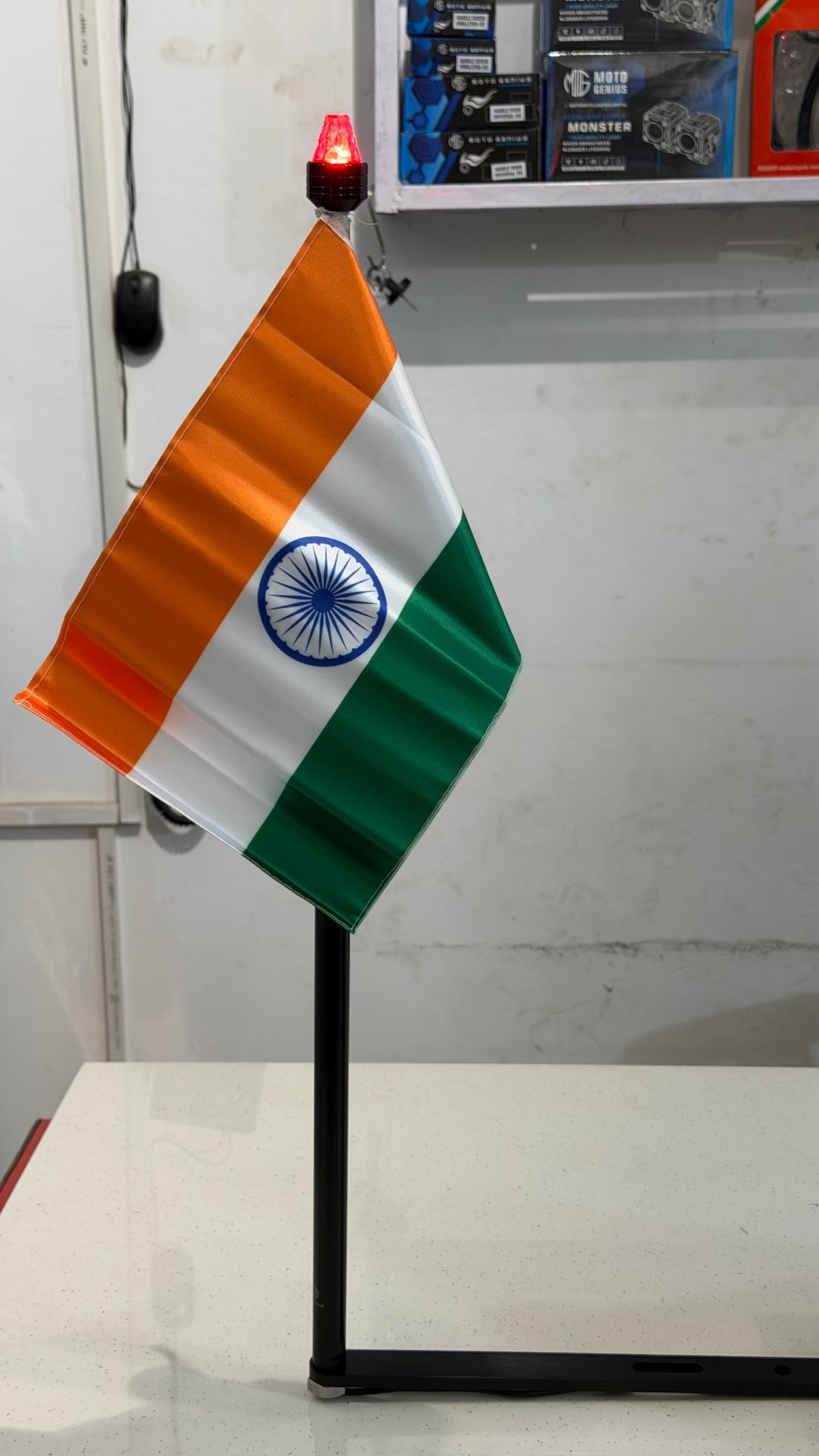 Extendable Flag rod with light