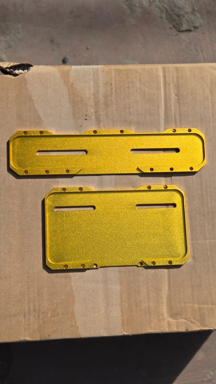 Aluminium number plate covers