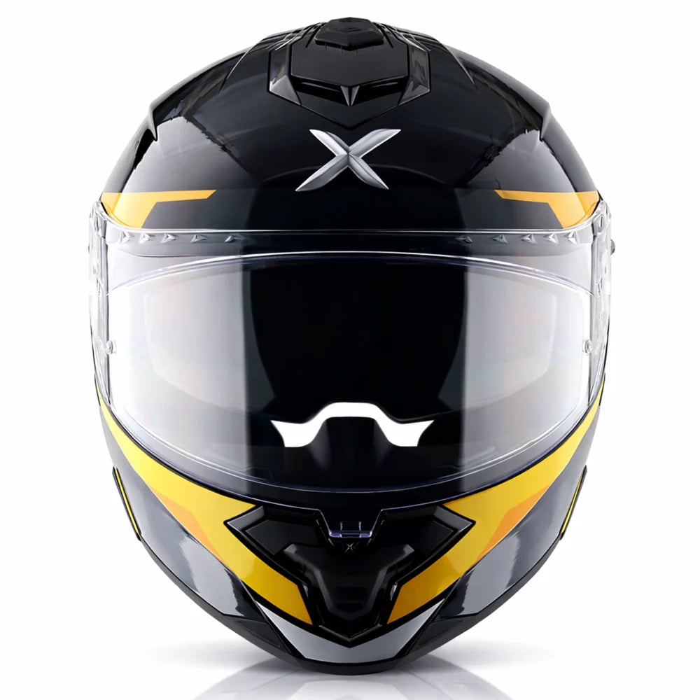 AXOR BRUTALE KRYPTIC DUAL SPOILER HELMET BLACK YELLO